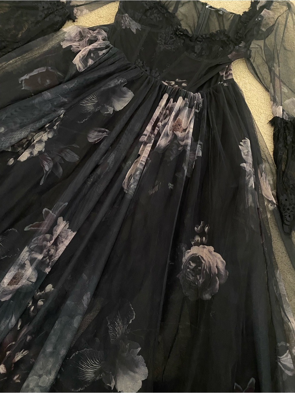 Widow Sheer Gothic Maxi Dress - Picture 6 of 14